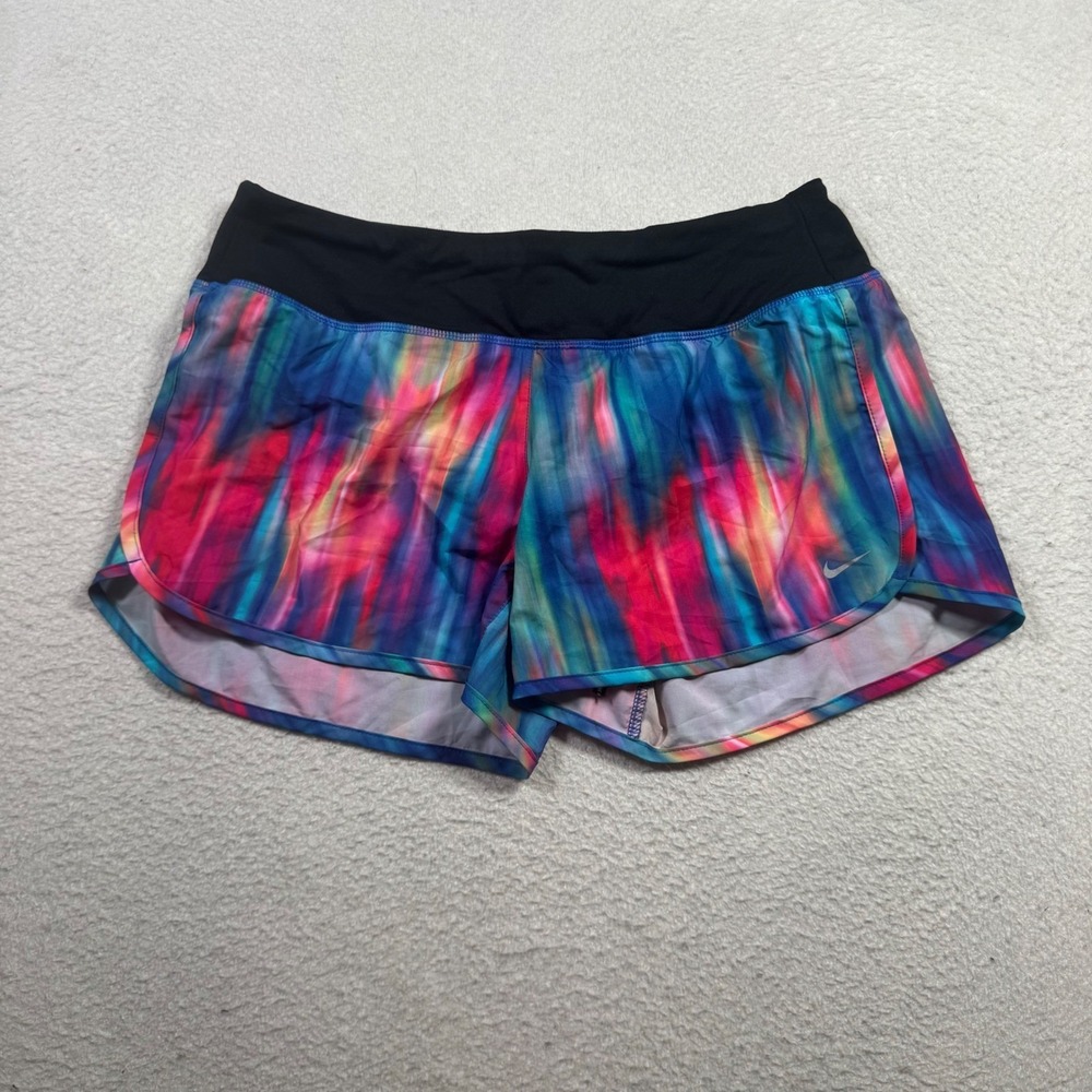 Nike Dri-FIT Running Shorts Womens Medium Multicolor Excellent‎ 746985-922